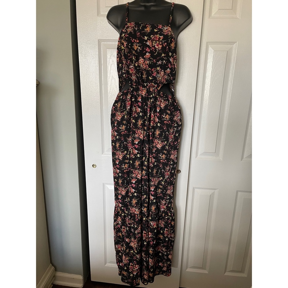 Black Floral Jumpsuit